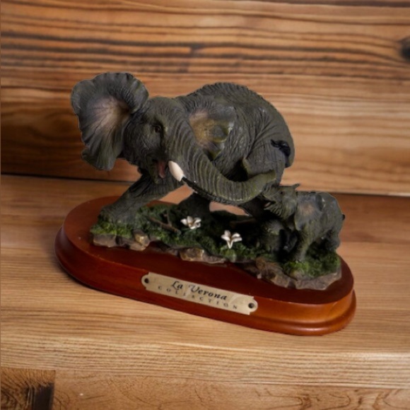 La Verona Collection Elephant With Baby Figurines Elephant babyelephant statue - Picture 3 of 16